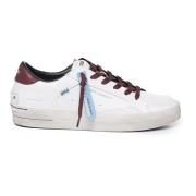 Klassieke Bandzool Sneakers Wit Bourgondië Crime London , White , Here...