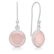 Roze Chalcedoon Zilveren Oorbellen Frk. Lisberg , Gray , Dames