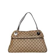 Pre-owned Canvas gucci-bags Gucci Vintage , Beige , Dames