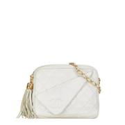 Pre-owned Leather chanel-bags Chanel Vintage , White , Dames