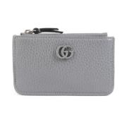 Pre-owned Leather key-holders Gucci Vintage , Gray , Dames