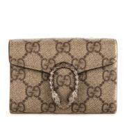 Pre-owned Coated canvas wallets Gucci Vintage , Beige , Dames