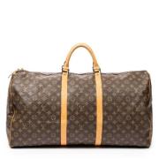 Pre-owned Coated canvas handbags Louis Vuitton Vintage , Brown , Dames