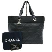 Pre-owned Canvas totes Chanel Vintage , Black , Dames