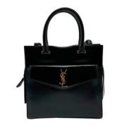 Pre-owned Leather handbags Yves Saint Laurent Vintage , Black , Dames