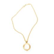 Pre-owned Stainless Steel necklaces Chanel Vintage , Yellow , Dames