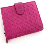 Pre-owned Leather wallets Bottega Veneta Vintage , Pink , Dames