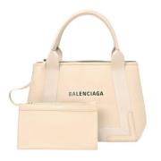 Pre-owned Leather totes Balenciaga Vintage , Beige , Dames