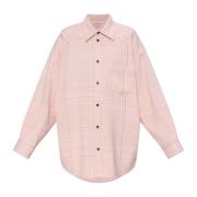 Overhemd met ruitpatroon Bottega Veneta , Pink , Dames