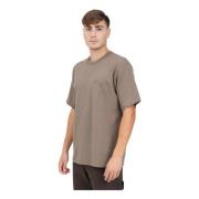 Bruine korte mouw Clancy Heavyweight T-shirt Dickies , Brown , Heren