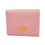 Pre-owned Leather wallets Prada Vintage , Pink , Dames