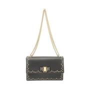 Pre-owned Leather shoulder-bags Salvatore Ferragamo Pre-owned , Black ...