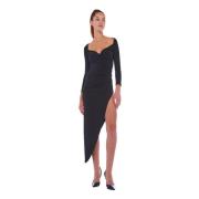 Zwart Sweetheart Side Drape Gown Jurk Norma Kamali , Black , Dames