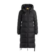 Zwarte Panda Donsveren Lange Jas Parajumpers , Black , Dames