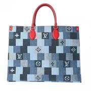 Pre-owned Fabric louis-vuitton-bags Louis Vuitton Vintage , Blue , Dam...