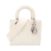 Pre-owned Canvas handbags Dior Vintage , White , Dames