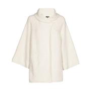 Stijlvolle korte mouw pullover cape Caroline Biss , White , Dames