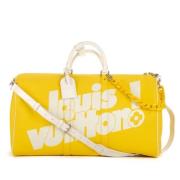 Pre-owned Leather handbags Louis Vuitton Vintage , Yellow , Dames