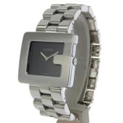 Pre-owned Stainless Steel watches Gucci Vintage , Black , Dames