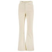 Flared Corduroy Broek Ecru Zusss , Beige , Dames