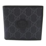 Pre-owned Canvas wallets Gucci Vintage , Black , Heren