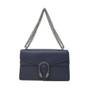 Pre-owned Leather gucci-bags Gucci Vintage , Blue , Dames