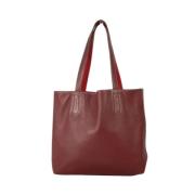 Pre-owned Leather handbags Hermès Vintage , Red , Dames