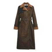 Gewaxte trenchcoat met iconische details Barbour , Green , Dames