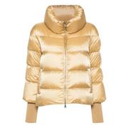 Gouden Beige Dons Kort Jack add , Beige , Dames