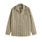 Minimal Check Overshirt Scotch & Soda , Brown , Heren