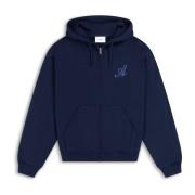 Maine Zip-Up Hoodie Axel Arigato , Blue , Heren