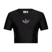 Top met Glanzend Logo Adidas Originals , Black , Dames