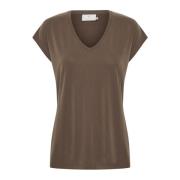 T-Shirts Kaffe , Brown , Dames