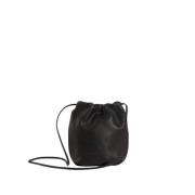 Mini leren crossbody tas Malababa , Black , Dames