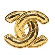 Pre-owned Metal chanel-jewelry Chanel Vintage , Yellow , Dames