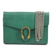 Pre-owned Leather gucci-bags Gucci Vintage , Green , Dames