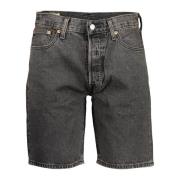 Zwarte Heren Jeans Shorts 501 Stijl Levi's , Black , Heren