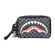 Zwarte Toilettas Drip Check Sprayground , Black , Dames