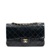 Pre-owned Leather chanel-bags Chanel Vintage , Black , Dames