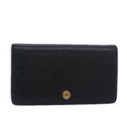 Pre-owned Leather wallets Chanel Vintage , Black , Dames