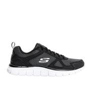 Zwart/Wit Heren Track Schoenen Skechers , Black , Heren