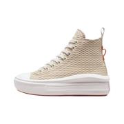 Crème Sneaker met Plateauzool Converse , Beige , Dames