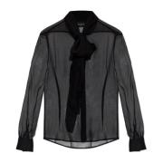 Zijden overhemd met stropdas Dsquared2 , Black , Dames