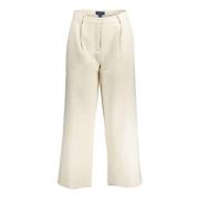 Beige Polyester Broek met 4 Zakken Gant , Beige , Dames