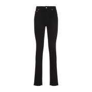 Zwarte Denim Broek Stijlvolle Modieuze Jeans Gucci , Black , Dames