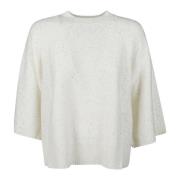 Stijlvolle 3/4 Mouw Sweater Fabiana Filippi , White , Dames