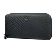 Pre-owned Fabric wallets Chanel Vintage , Black , Dames