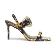 Zwarte sandalen voor vrouwen Aw24 Versace Jeans Couture , Multicolor ,...