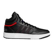 Zwarte Hoops 3.0 Mid Sneakers Adidas , Black , Heren