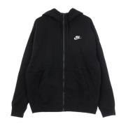 Sportieve Zip Hoodie Zwart Lange Mouw Nike , Black , Heren